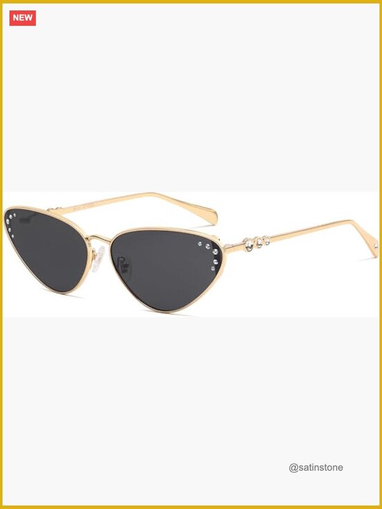 Retro Cateye Sunglasses with Rhinestone Accents UV400 Protection main image 7